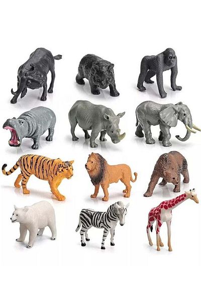 Rally 12-Piece Mini Vinyl Forest Animal Set
