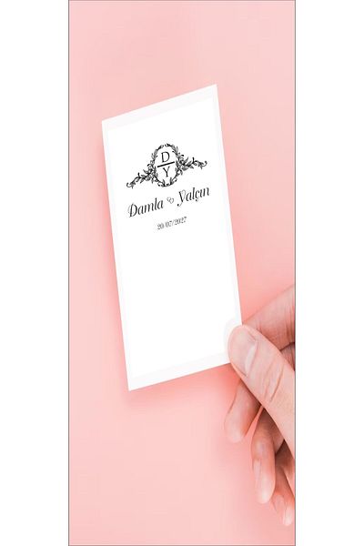 43 cici süsler organizasyon Promise, Engagement, Henna, Wedding Souvenir Gift Card 5X12 cm 45 Pieces