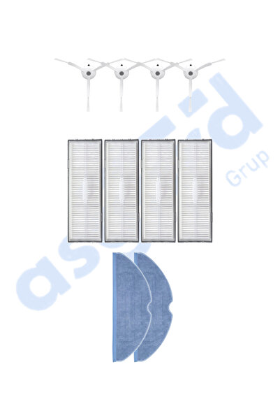 Asgard Grup ROBOROCK S8, S8+, S8 PRO ULTRA COMPATIBIL 4 perii lateral 4 filtr...