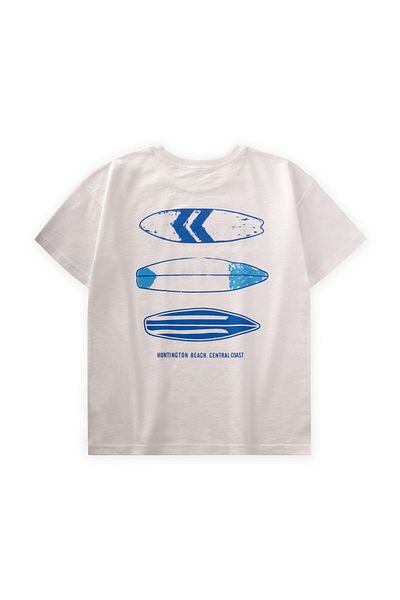 Cigit Μπλουζάκι με στάμπα μπροστά πίσω 8-12 ετών Off White