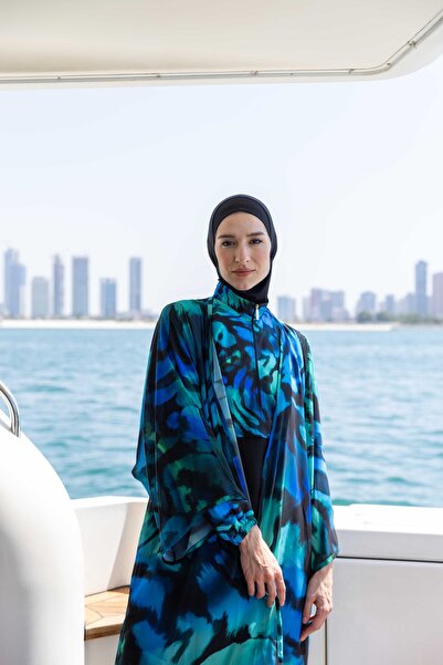 Tesse Μαγιό Alfasa Crop Look Hijab με καπέλο