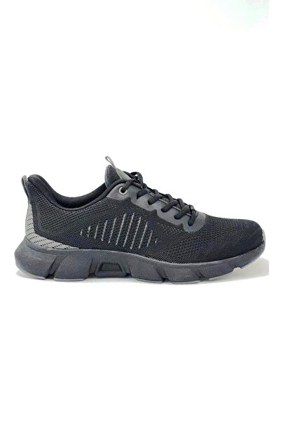 Lescon Meru Flex Phlon Light Sole Lace-Up Sports Shoes Black
