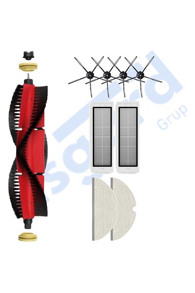 Asgard Grup Roborock S50 – S55 –S5 Max – S6 – S6 Maxv Compatible 1 Main Brush 4 Side Brushes 2 Filters 2 Mops