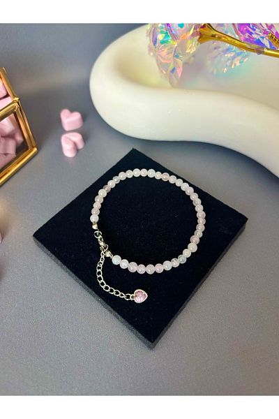 AccSWEN Pink Quartz Natural Stone Bracelet Size Variations Available Are Invoiced Products