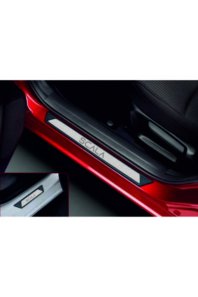 CarEste SKODA SCALA TÜM MODELLER UYUMLU STYLE KROM KAPI EŞİĞİ 4 PARÇA