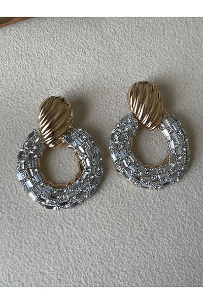 Rupen Kraft Large Size Stone Evening Dress Design Earrings