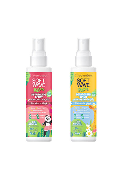 COSMALINE Set 2x spray descurcarea parului Soft Wave Kids cu 90% ingrediente ...