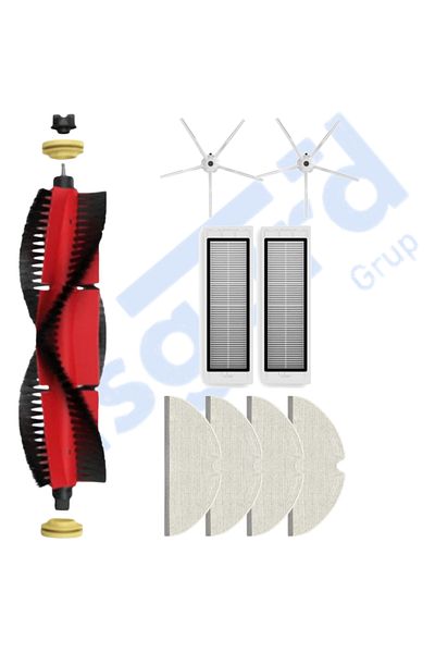 Asgard Grup Roborock S50 – S55 –S5 Max – S6 – S6 Maxv Compatible 1 Main Brush 2 Side Brushes 2 Filters 4 Mops