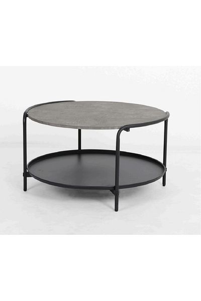 rexa New Design Wood Round Metal Coffee Table