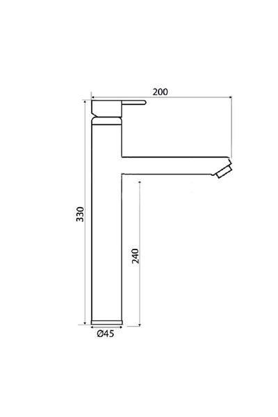 Penta Spica Black High Sink Faucet 6301Hb