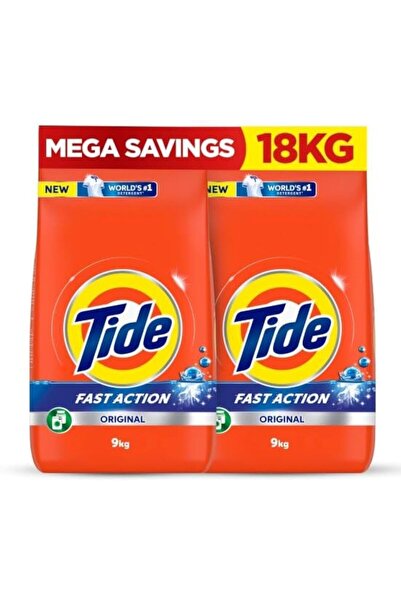 Tide مسحوق غسيل سريع المفعول، 9 كجم × 2، عبوة مزدوجة، 18 كجم