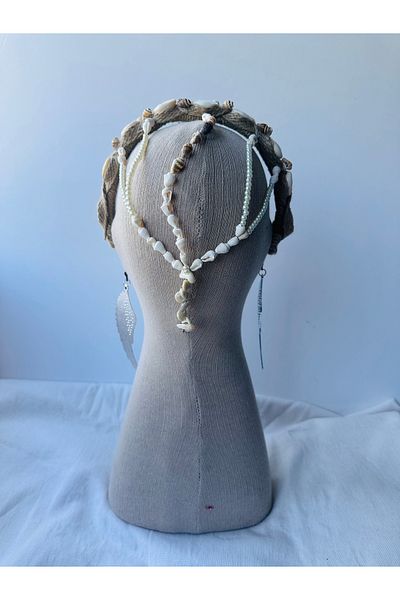 Bukiro Sea Shell Crown χειροποίητο Σχέδιο Crown Pearl Sea Shell Αξεσουάρ μαλλιών