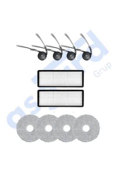 Asgard Grup Roborock Qrevo Curv Compatible 4 Side Brushes 2 Filters 4 Mops