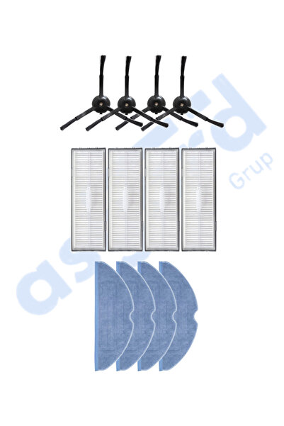 Asgard Grup Compatibil cu ROBOROCK S8, S8+, S8 PRO-PRO ULTRA 4 perii laterale...