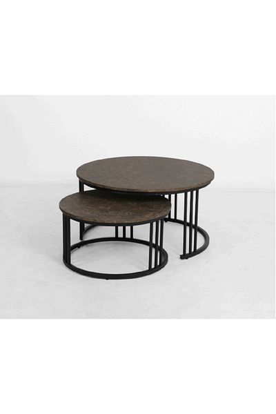 rexa New Metal Indoor Display Coffee Table Multi-layer Gold and Black Display Stand Table