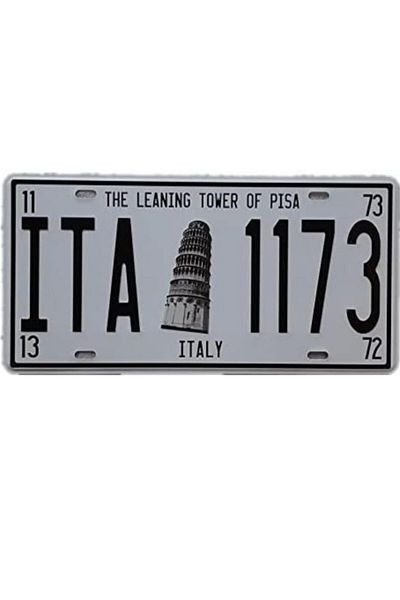 Generic Italy 1173 Vintage Metal License Plate – Retro Italian Wall Decor for Garage, Bar, Office, Home