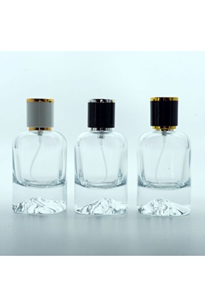 FERDEN FERDA 20 ADET BOŞ CAM PARFÜM ŞİŞE, 50 ML, KARE MOUNT (DAĞ) MODEL, ŞEFF...