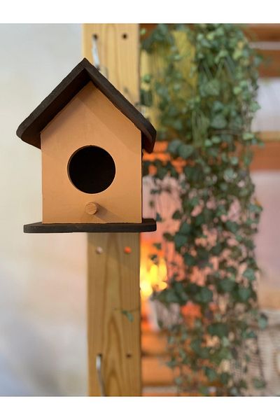 Cats&Kids Handmade Decorative Bird House – Cappuccino & Bitter Coffee