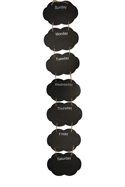 Generic Hanging Wooden Weekly Planner Chalkboard – To-Do List Blackboard Calendar Board for Home Décor