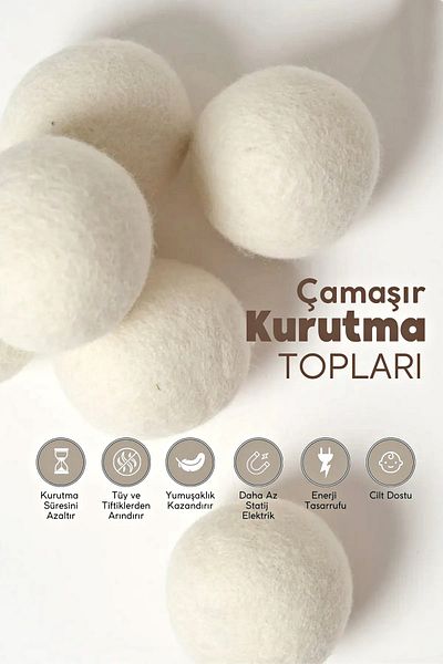Tilbe Home 3Pcs Laundry Wool Dryer Balls XXL Large Size Natural Fabric Softener Laundry Dryer Balls