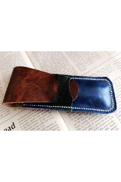 Mahfuz Crazy Hors Genuine Leather Handmade Custom Pen Holder Pencil Case for Your Pens 27cm 6cm W138