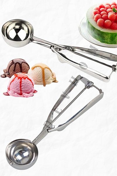 devhome Ball-Shaped Luxury Cookie Ice Cream Spoon Stainless Steel Mechanical Practical Styling Presentation Scoop