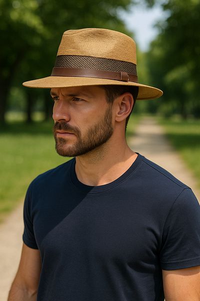LAGRANZE Father's Day Gift Men's Fedora Hat – Mesh Straw Summer