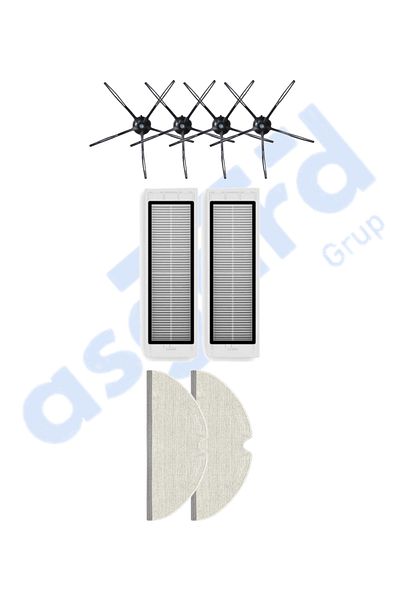 Asgard Grup Roborock S50 – S55 –S5 Max – S6 – S6 Maxv Compatible 4 Side Brushes 2 Filters 2 Mops
