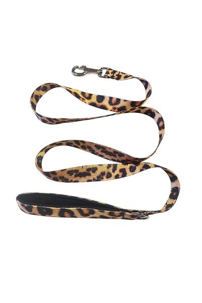 collars and paws Wild Leopard Dog Walking Strap 120 cm X 2.5 cm