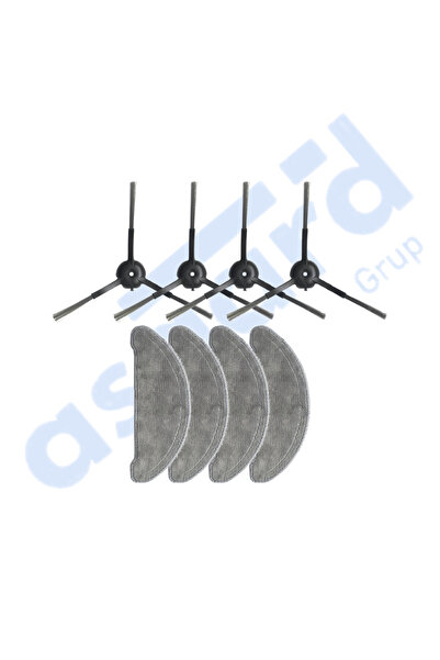 Asgard Grup Roidmi Eve - 4 perii laterale compatibile cu Eve Plus 4 mopuri