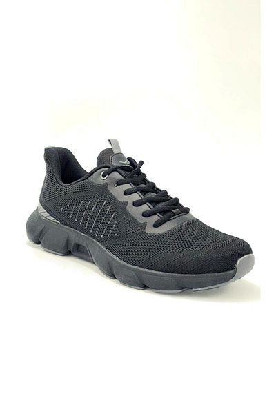 Lescon Meru Flex Phlon Light Sole Lace-Up Sports Shoes Black