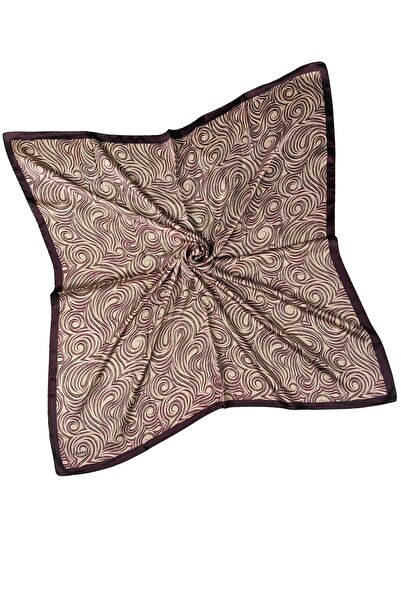 mim eşarp Φουλάρι Ebruli Jan Jan με σπειροειδή σχέδιο 90x90 cm