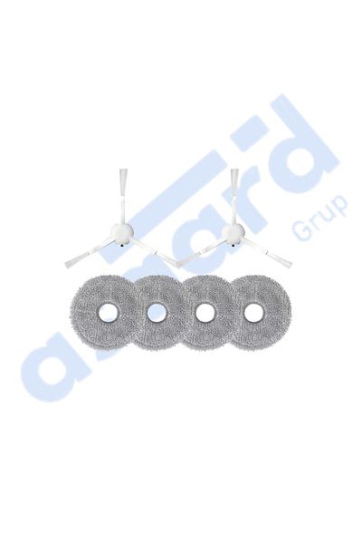 Asgard Grup Xiaomi S10+, S20+, X10+, X20+ Compatible 2 Side Brushes 4 Mops