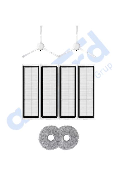 Asgard Grup Xiaomi S10+, S20+, X10+, X20+ Compatible 2 Side Brushes 4 Filters 2 Mops