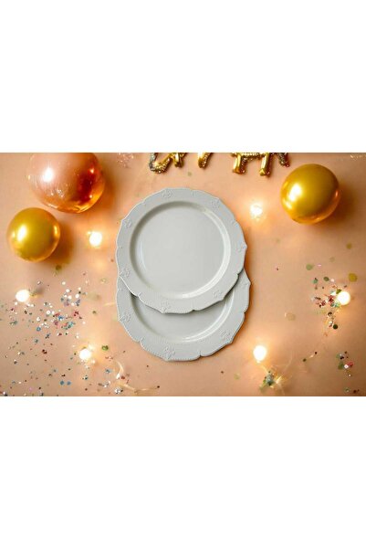 Evinizin Yardımcısı Mika Tabak& Parti Tabak&parti Mika Tabak &Krem 19 cm 6 adet