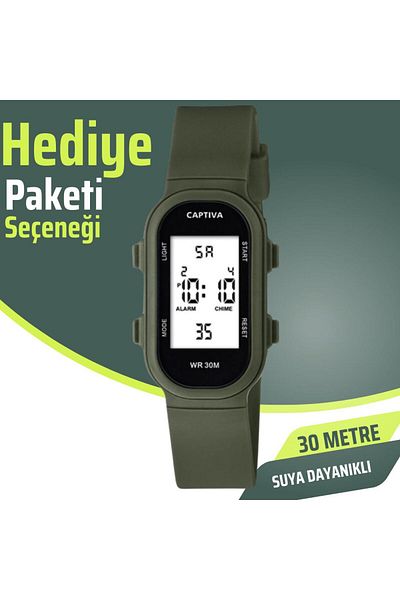 captiva 30 Meters Water Resistant Alarm and Stopwatch Featured Wristwatch