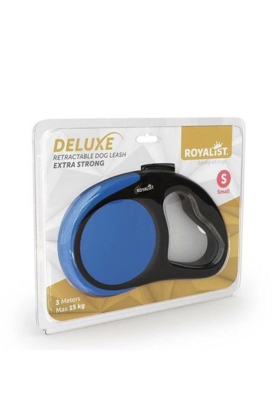 Royalist Deluxe Extra Strong Automatic Dog Walking Collar Blue Small 3 Mt