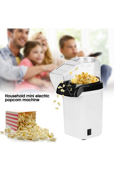 MACON White High Efficiency Corn Popper, Electric Popcorn Machine, for Bar Coffee Shop Home