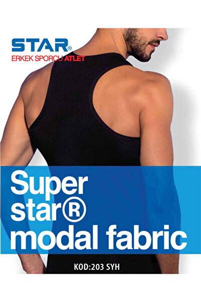 Star قميص رياضي أسود للرجال