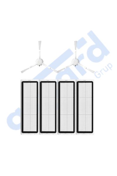 Asgard Grup Xiaomi S10+, S20+, X10+, X20+ Compatible 2 Side Brushes 4 Filters