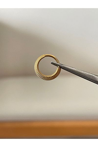 Rupen Kraft 316 L Surgical Steel 3 Row Auger Model Ring Piercing Cartilage Helix Tragus Piercing