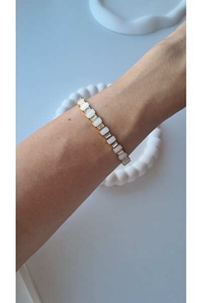 İNİTİUM Vip Stainless Steel Gold Handcuff Bracelet
