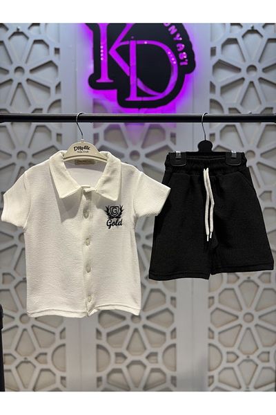 KUMRUNUN DÜNYASI Short Sleeve T-Shirt and Shorts'2-Piece Bottom Top Boys' Set