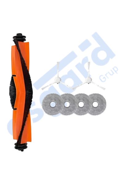 Asgard Grup Xiaomi S10+, S20+, X10+, X20+ Compatible 1 Main Brush 2 Side Brushes 4 Mops