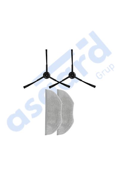 Asgard Grup Xiaomi S10T Compatible 2 Side Brushes 2 Mops
