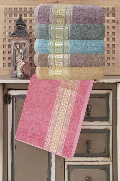 merland benvecocuk Set of 6 Hand Face Towels Heleni 100% Cotton 50X90 cm