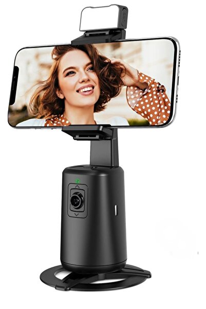 Brawi Yüz Takip Telefon Sabitleyici 360° Video Canlı Yayın Akıllı Tripod Dire...
