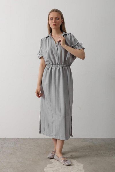 Aymood Rochie cu talie elastică - gri