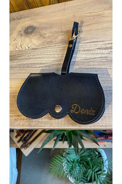 Atölyezümra Personalized Hangable Glasses Case Circle Model (Black)