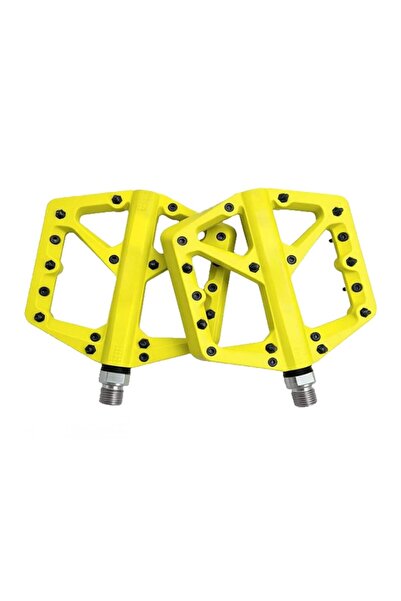 Asroya Rulmanlı, Kaymaz, Geniş Bisiklet Platform Pedalı 8 Çivili Plastik Peda...